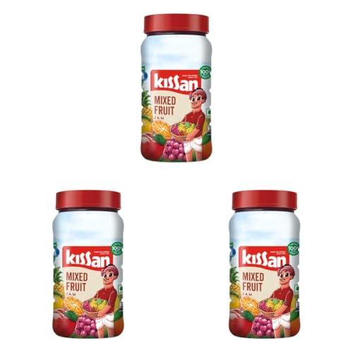 Image of Kissan Mixed Fruit Jam 1 kg Bottle|| With 100% real fruit ingredients (Pack of 3)