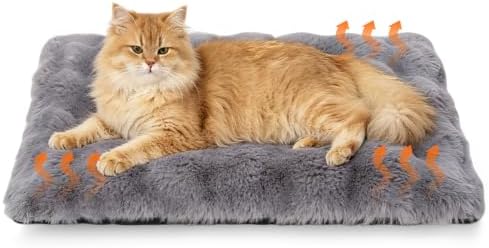 Wdmiya Selbstheizende Haustierdecke 60x45cm, Decke für Katzen & Hunde | Katzendecken Hundedecken Geräuschlos, Washbar Flauschig Selbstwärmende Thermodecke ohne Strom Kabel, Katzenk