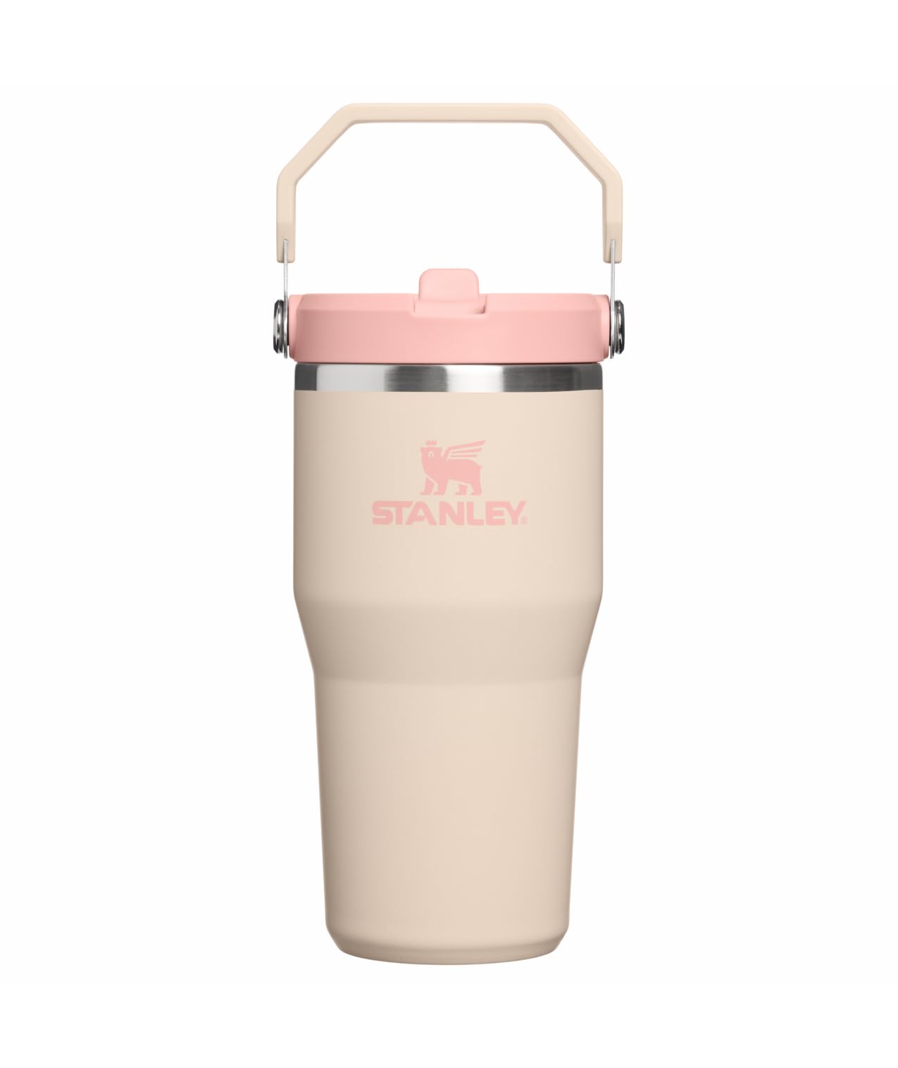 STANLEY IceFlow 2.0 Flip Straw Tumbler, 20 oz, Champagne | Easy Carry Handle | Twist On Lid and Flip Up Straw | Leak Resistant Water Bottle | Insulated Stainless Steel | BPA-Free