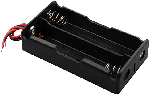 HALJIA 6Pcs 7.4V 18650 2 x 3.7V Battery Holder Case Plastic Battery Storage Box with Wire Leads