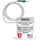 Flame Boss Replacement High Temperature Meat Probe with Straight Plug (Green) 12 Month Warranty
