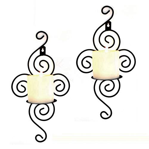 Appliques murales en fer blanc bougeoirs suspendus étagères maison