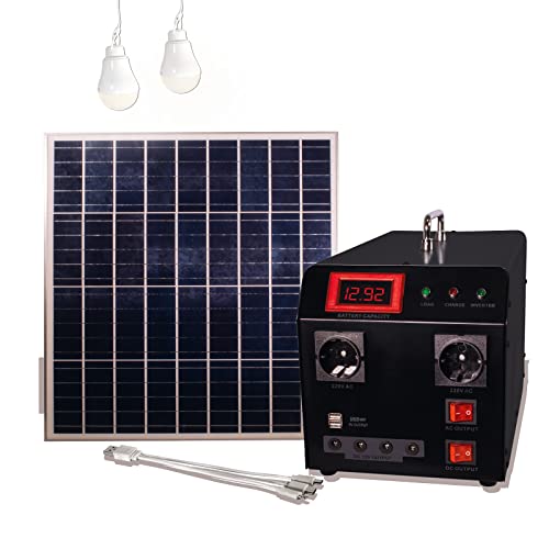 MAUK Solar Power Pack Station Powerpack Komplett Set (Solar Power Pack Station Powerpack 300W) Black