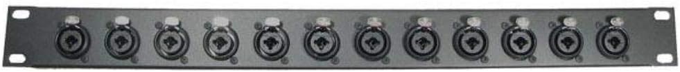 1U Procraft Rack Panel 12 Ch Combo XLR 1/4" Patch Panel (AFP1U-12NCJ6FI-S) USA