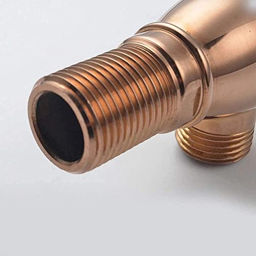 Robinet triangle laiton G1/2 vanne spirale chaud froid - 5