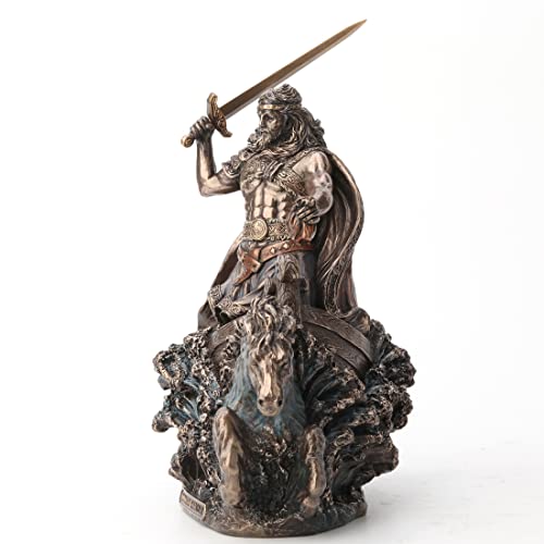 Figura de Manannan Mac Lir en resina acabado bronce 9.5 pulg miniatura 3