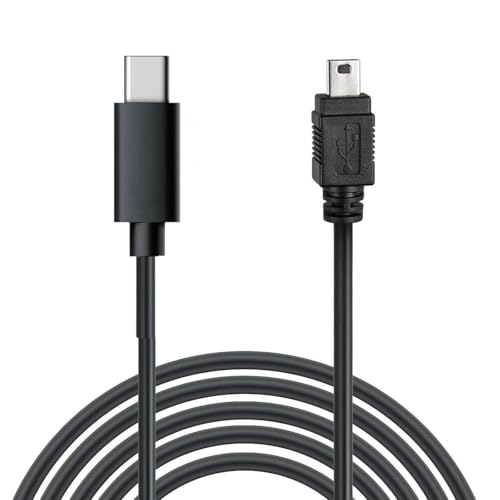 Cable USB C a Mini USB Sincroniza y Carga, Transferencia de Datos 480 Mbit/s, Compatible con Micrófono Blue Yeti, PS3, Wii U Pro, Disco Duro Externo, Cámaras Digitales, MP3, 1 Metro