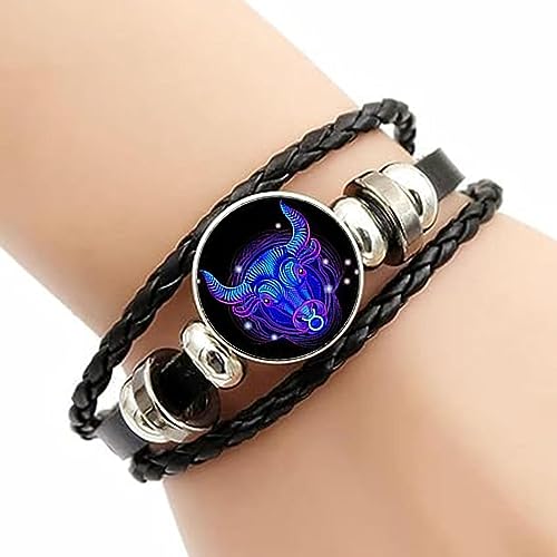 Veeteah Pulsera de Cuerda Trenzada constelación,Pulsera de Signo del zodíaco Hecha a Mano | Pulsera Tejida Hecha a Mano del Abrigo del Signo del Zodiaco para el Regalo de los Adultos