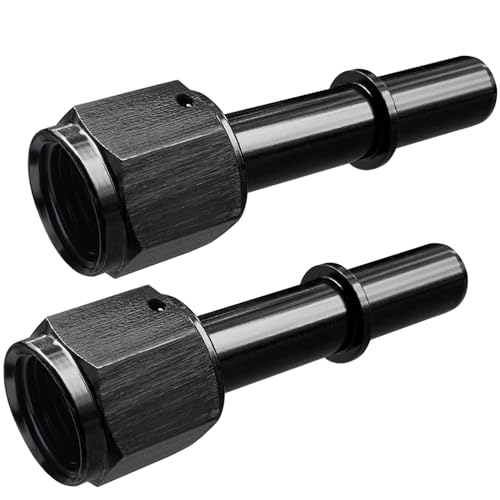 Image of 2Pack 6AN Female to 3 /8 Barb, 6AN Female Swivel to 3 /8 inch Quick Connect Fittings, Fuel Line Quick Connect Fitting Adapter Straight Aluminum