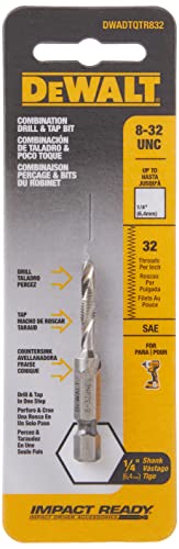 Dewalt Dwadtqtr832 Impact Ready 8-32 Unc Drill Tap, 1/4" Capacity #TOP3