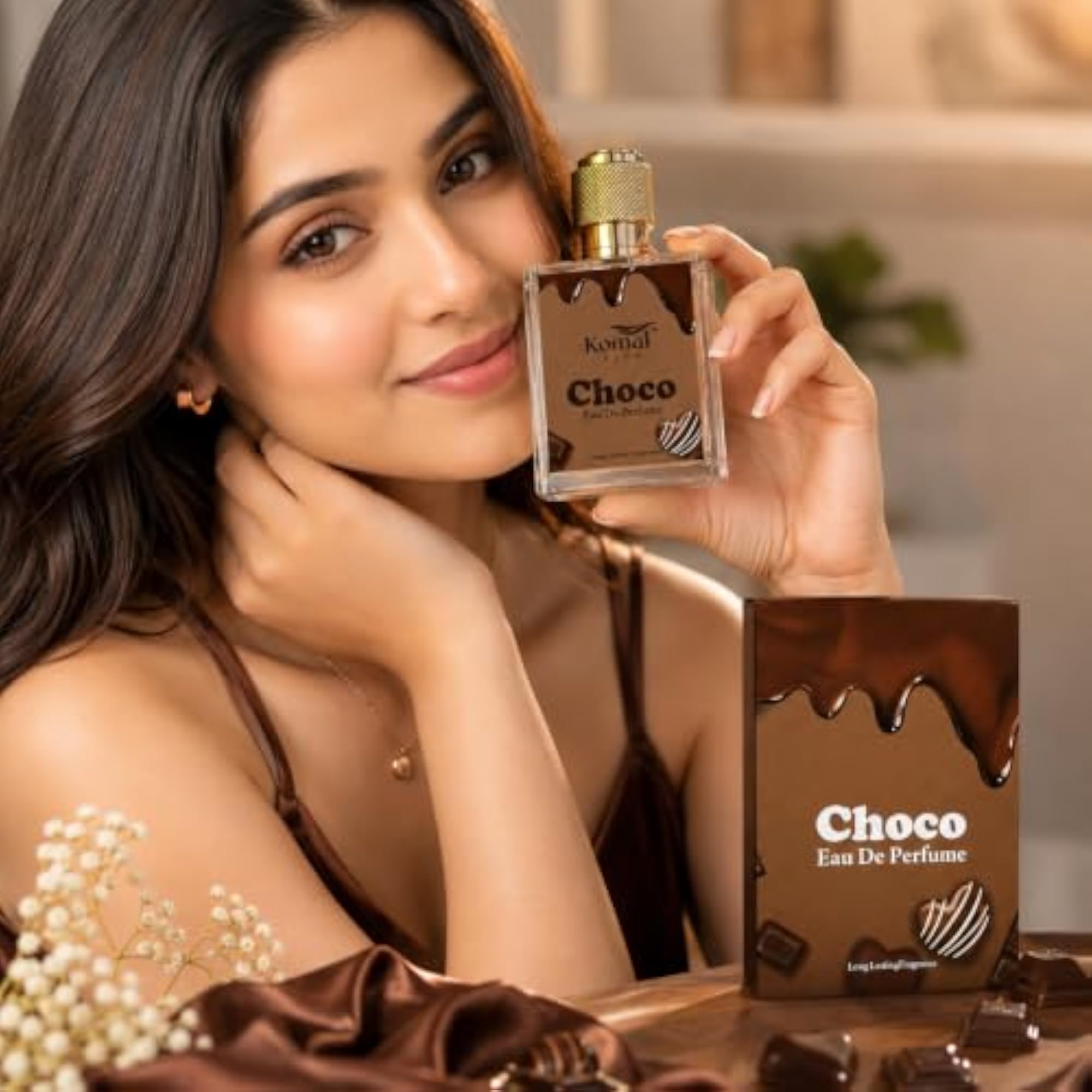 Komal Glow Choco Eau De Perfume, Long Lasting Fragrance 50ml