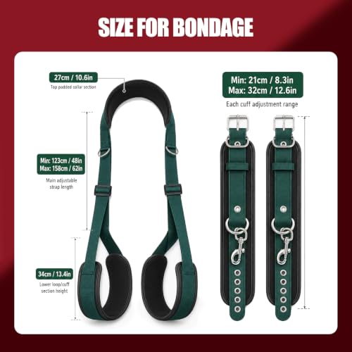 BDSM Kit for Adults Adjustable Sex Restraints Set with Handcuffs and Straps - Image 4