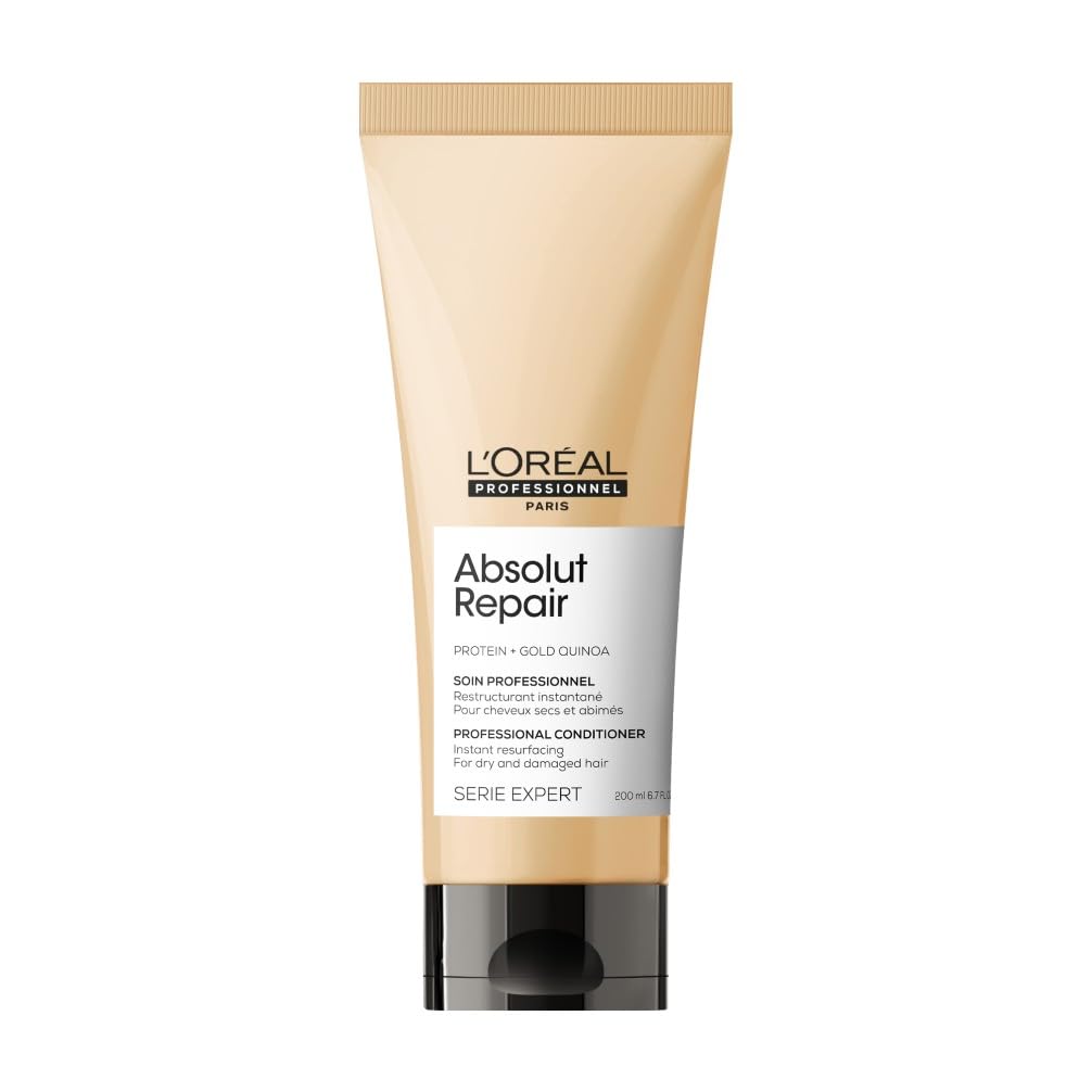 L'Oréal Professionnel Reparierender Conditioner für strapaziertes, glanzloses und trockenes Haar, Regenerierend, Mit Quinoa und Proteinen, Serie Expert, Absolut Repair Conditioner, 200 ml