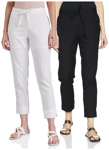 Image of Amazon Brand - Myx Women's Cotton Rich Slim Pants (Available in Plus Sizes)
