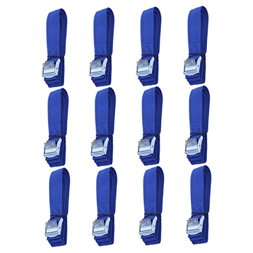 Vaguelly 12Pcs Lashing Straps with Buckle Durable Cargo Tie Down Strap for Boats Trailers Luggage and Roof Carriers Easy Release Design
