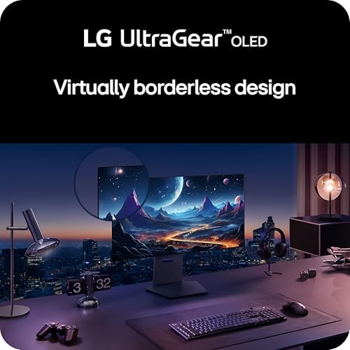 LG 32GS95UE-B 32'' Ultragear™ OLED Gaming Monitor with UHD Display Dual Mode 240Hz, 480Hz 0.03ms G-SYNC, FreeSync Premium Pro, HDR400 True Black, HDMI 2.1, Anti-Glare Tilt/Height/Swivel Stand — view 8