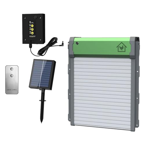 Baoblaze Ouvre-Porte électrique Automatique de poulailler, à énergie Solaire, Installation