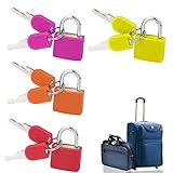 【Contenido del paquete】 🔐 Obtendrá 4 candados con llaves, naranja, amarillo, rojo y rosa rojo. Los colores son brillantes y hermosos, lo que puede ayudarte a encontrar tu casillero fácilmente.