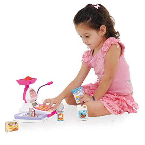 Caixa Registradora com Balança Casinha Flor Estilo Xalingo Braco/Rosa