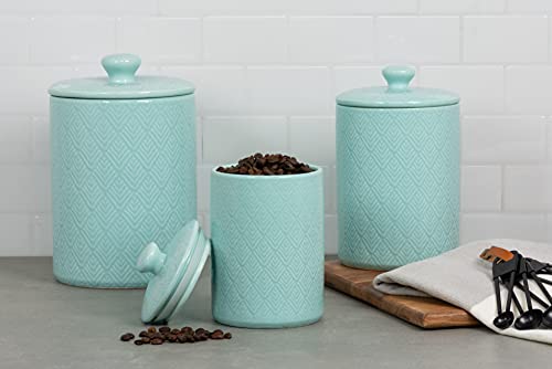 Image of 10 Strawberry Street CAN BLU Kitchen Canister Set, Set of 3, Marquis Blue