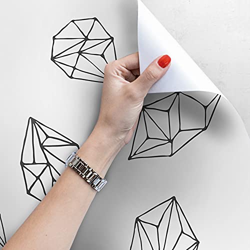Papier peint lessivable dots bw chic 290x290cm pour masquer les murs abîmés - 4