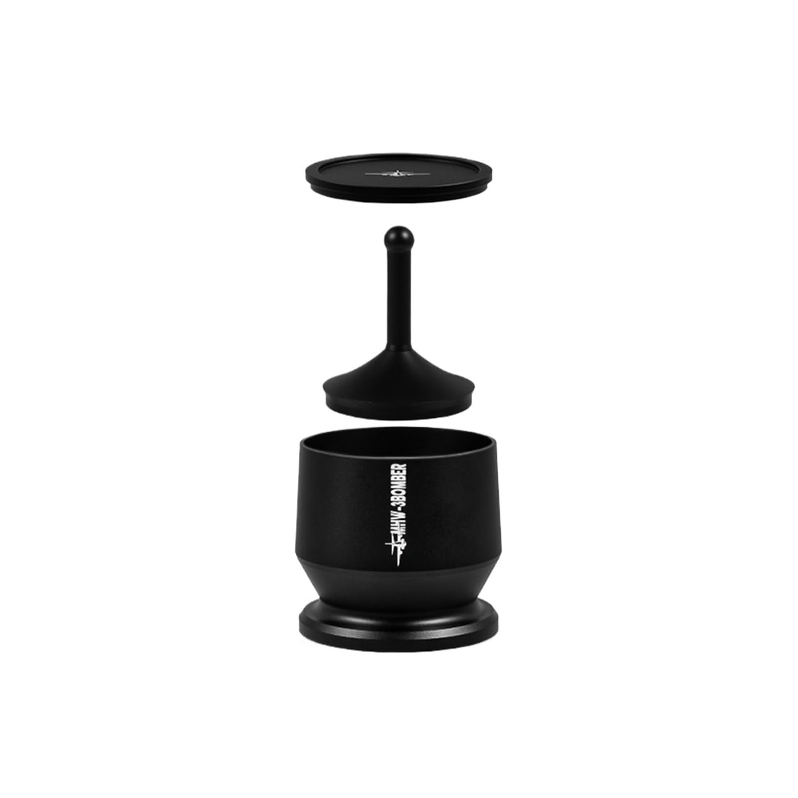 Compatible for MHW-3BOMBER Espresso Dosing Cup with Stirrer Aluminum Alloy Coffee Dosing Funnel Fit 58MM Portafilter Home Coffee Accessories(1)