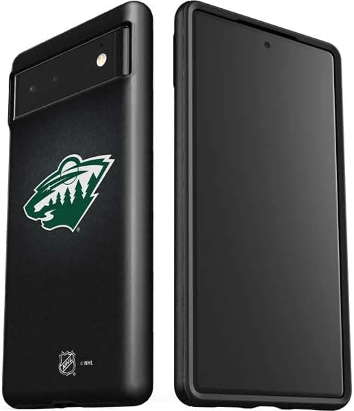 Skinit Pro Phone Case Compatible with Google Pixel 6 - Officially Licensed NHL Minnesota Wild Black Background Design