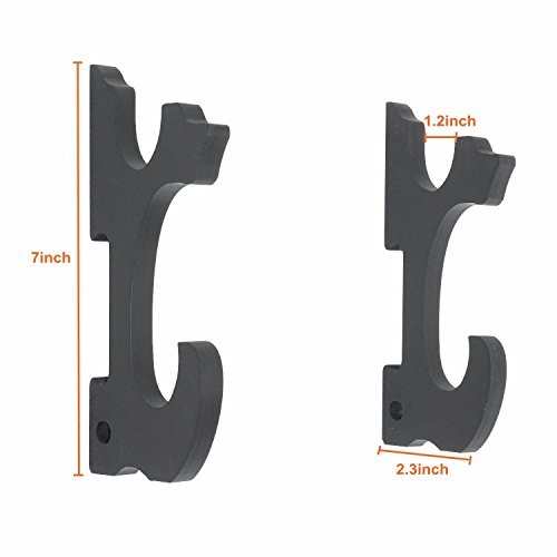 Eforlife 2/Set Sword Hook Wall Mount Samurai Sword Hanger Display Holder Adjustable For Katana Wakizashi Tanto Genji Sword Weapon Rack (2-Tier) #TOP1