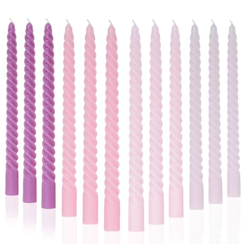 Bougies coniques violettes MAITREYA de 25,4 cm non parfumées haute qualité