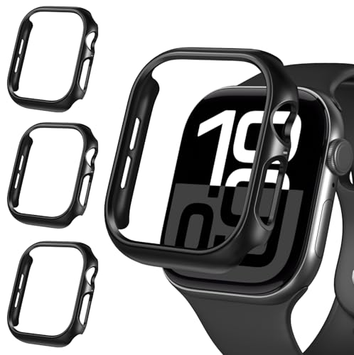 ivoler 3 Piezas Funda Dura PC para Apple Watch Series 11/10 46mm (Sin Protector de Pantalla), Carcasa Protectora Antigolpes Delgado Antiarañazos Bumper Estuche, Negro
