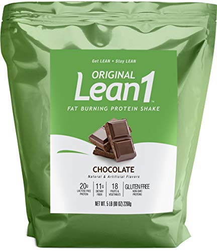 Lean1 Chocolate 5 Pound (38 Servings), Fat Burning Meal Replacement
