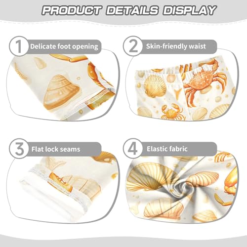 Crab Shell Girls Leggings Soft Stretch Workout Yoga Dance Pants for Kids Casual Tights3