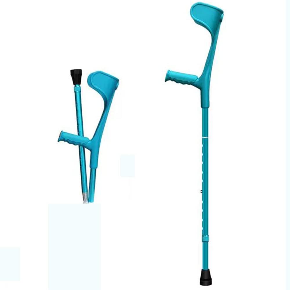 Ajustable Bastones De Caminar, Plegable Muletas De Antebrazo, Regulable Muletas Ortopédicas, Bastón De Aluminio para Mujer(Rosa) (Color : Blue)