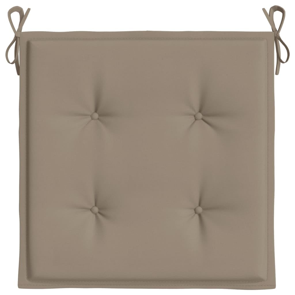 Sitzkissen Outdoor 6er Set Taupe 50 x 50 x 3 cm Oxford Atmungsaktiv Mit Schaumstofffaser Für Gartenstuhl Balkon Terrasse Und Lounge