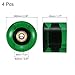 PATIKIL 60mm Longboard Wheels with Bearings ABEC-11, 4 Pack Street Wheels for Skateboards Cruiser Wheel Replacement 80A, Clear Green Golden