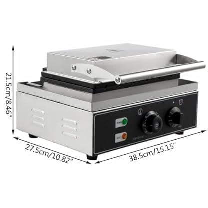 0~5 Minuten Sandwich Maker Panini Presse Grill FüR Brot Toaster Waffel Kommerzielle Sandwichmaker Sandwichtoaster Waffeleisen Snack Für Bäckereien Restaurants Kioske Kantinen Usw 1500W – Bild 3