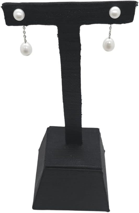 925 Sterling Silver Freshwater Pearl Dangle Earrings - Perfect for Women and Teen Girls, Handmade 925 Sterling Silver With Natural Freshwater Pearl by Dominerva - Image 4