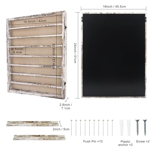 Image of 18*24 Large Shadow Box Frame with Removable Shelves,White Shadow Boxes Display Cases for Small collectables,Deep Memory Box Display Case Trinket Shelf for Collection,Coins,Miniatures Figures