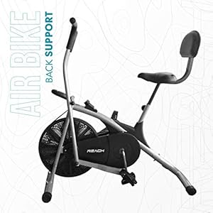 Reach Exercise Fitness Air Bike Cycle with Moving Handle | For Weight Loss at Home