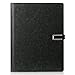 Toplive Raccoglitore ad anelli A4, portfolio, organizer, cartella per conferenze, formato lettera/A4, con porta carte e inserti, planner, copertina per taccuino (carta interna non inclusa), nero