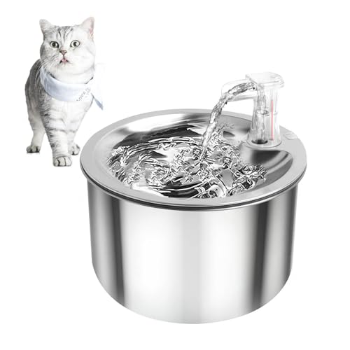 Fuente de agua para gatos acero inoxidable USB