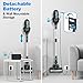 INSE Cordless Vacuum Cleaner, 6-in-1 Powerful Cordless Stick Vacuum, 45 mins Runtime, Ultra-Quiet, Lightweight, Rechargeable 2200mAh Battery Vac, Versatile Vacuum Cleaner for Pet Hair Hard-Black