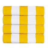 ANOTHER CHOICE Striped Beach Towel 4 Packs,30"x60" Absorbent Cotton Packable Ultra Soft Pool Towel Q