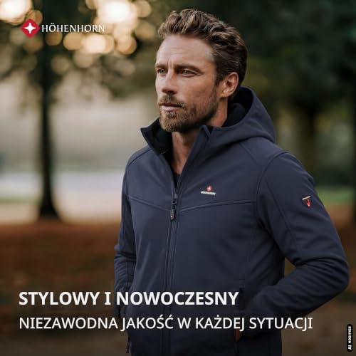 Höhenhorn Alpberg męska lekka kurtka softshell outdoorowa, kurtka na czas wolny, przejściowa kurtka, granatowy, L