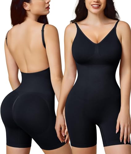 Bodysuit shapewear short Gotoly minceur avec bretelles ajustables pour l'effet ventre plat