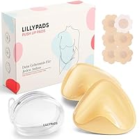 Lillypads® Push Up Pads – Selbstklebende BH Einlagen für Push-Up Effekt – Klebe BH - Wiederverwendbare BH Klebepads für große & kleine Brust – Sticky Bra Silikon Pads - Größe S