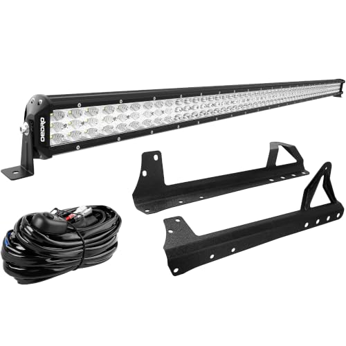 Image of OEDRO 52 Inch LED Light Bar w /Wiring Harness Fit for 07-18 Jeep Wrangler JK
