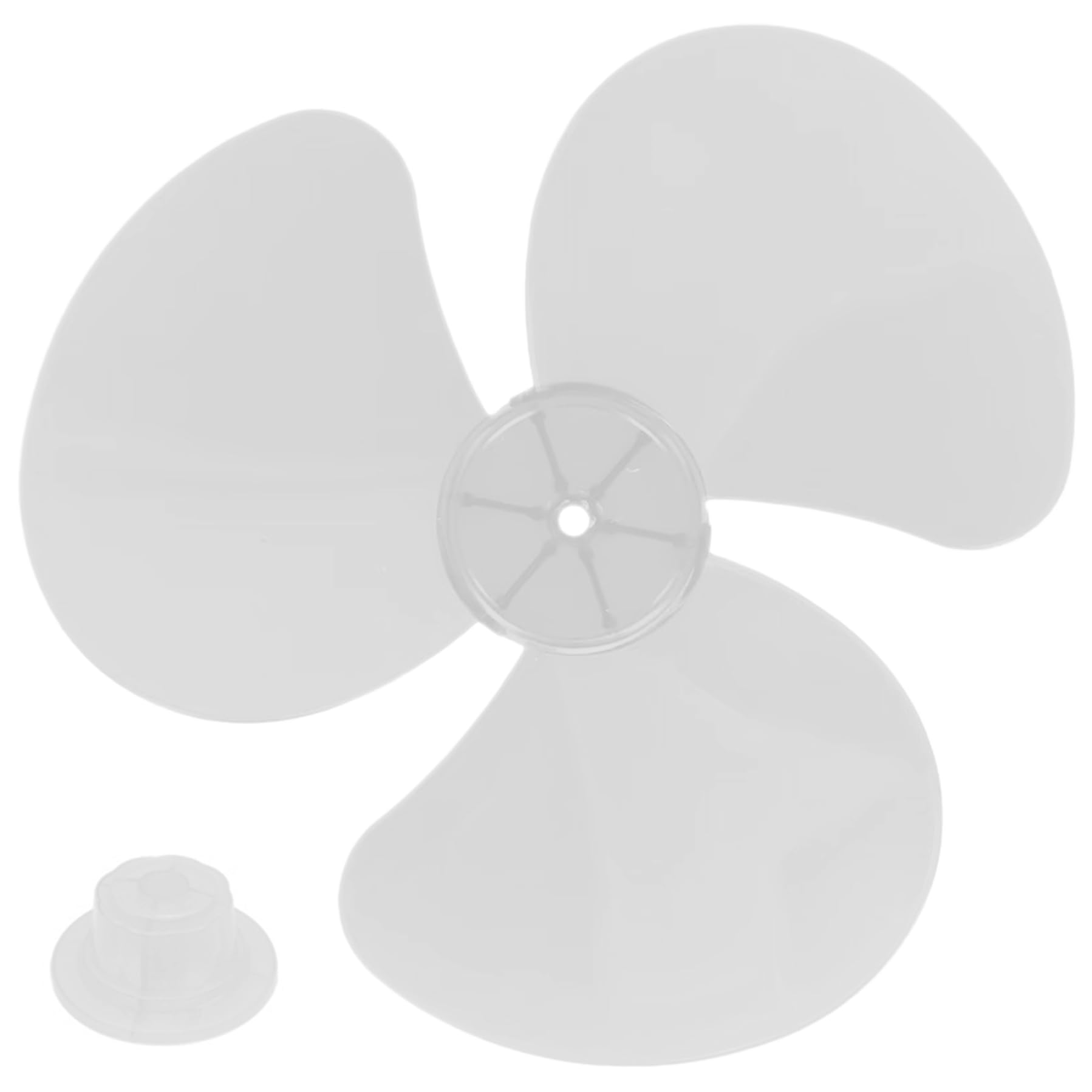 KYEQATY Fan Blades 12 Inch Plastic 3-Leaves Fan Blades Replacement Lightweight and Reliable for Stand or Desk Fanner, White