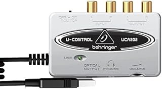 Behringer U-CONTROL UCA202 Ultra-Low Latency 2 In/2 Out USB Audio Interface with Digital Output