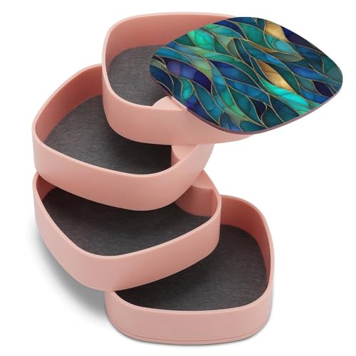 Boîte à bijoux en verre vert émeraude, cadeau idéal pour femmes - 8